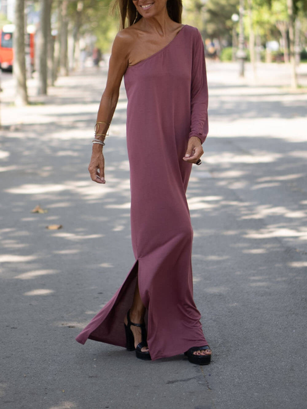 Valerie - One-Shoulder Maxi Dress