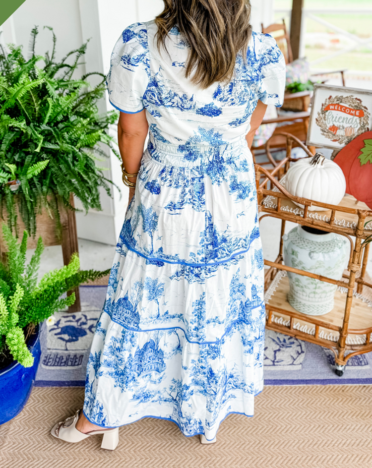 Amira - Toile Print Dress