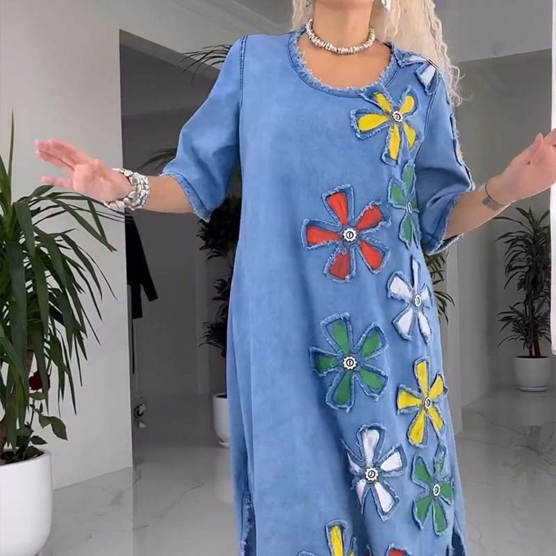Eliana - Round Neck Casual Dress