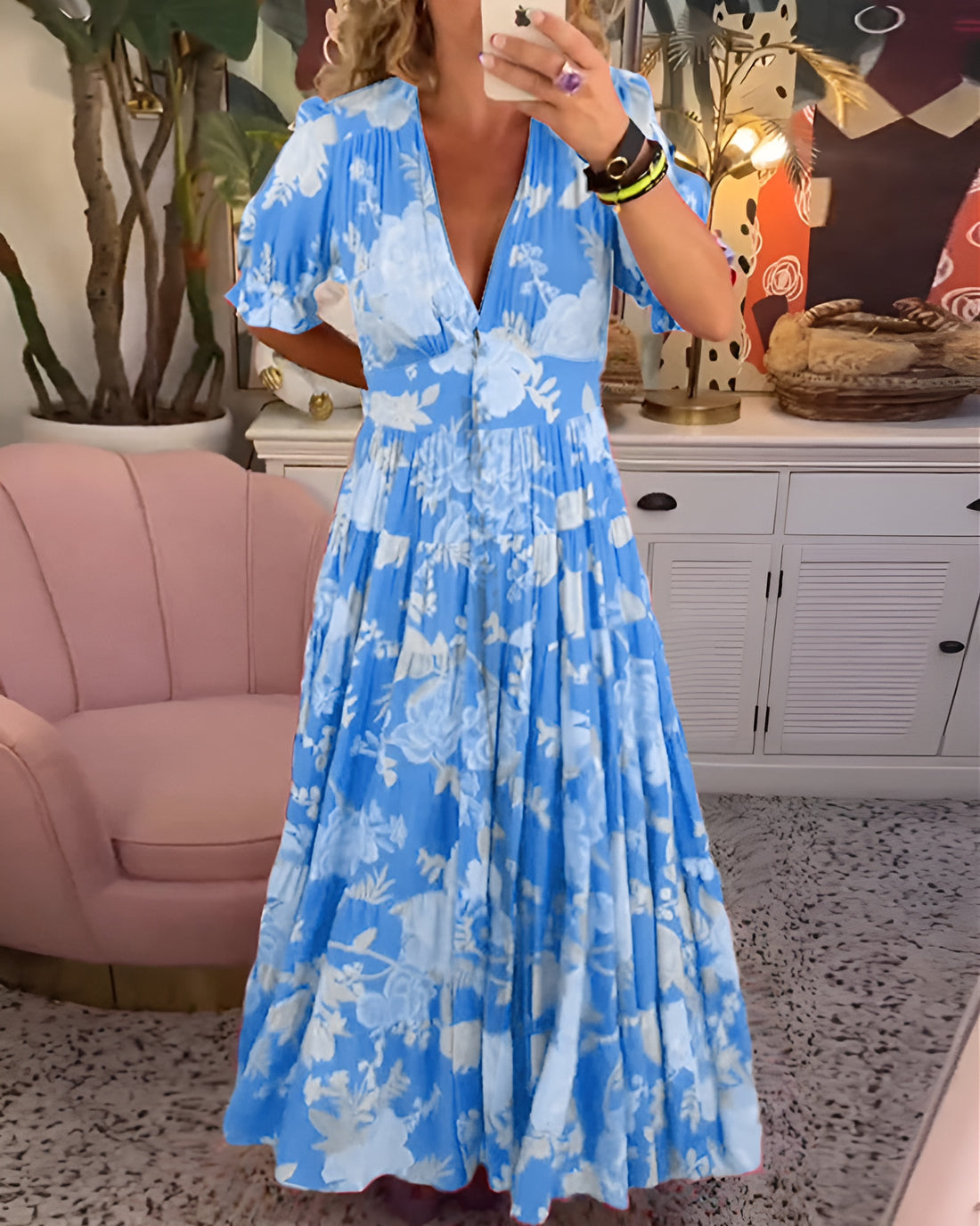 Mary - Floral Pocket Dress