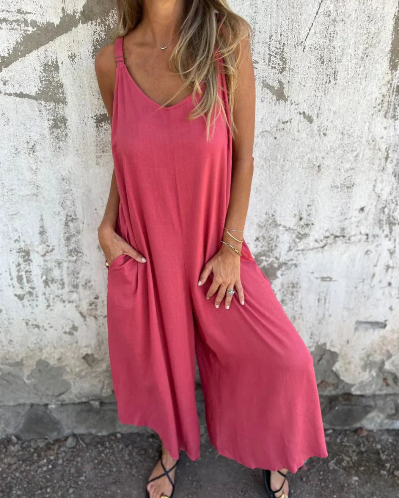 Angela - Sleeveless Wide-Leg Jumpsuit