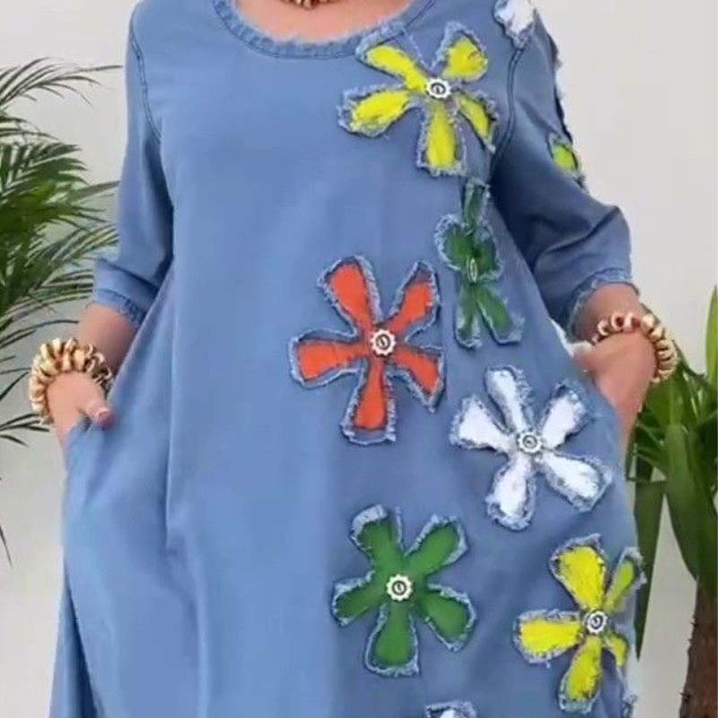 Eliana - Round Neck Casual Dress