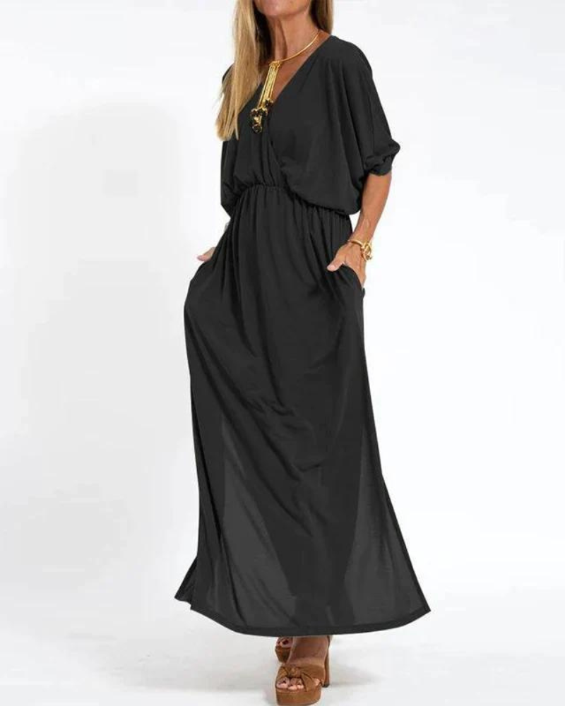 Zara - Relaxed V-Neck Dress