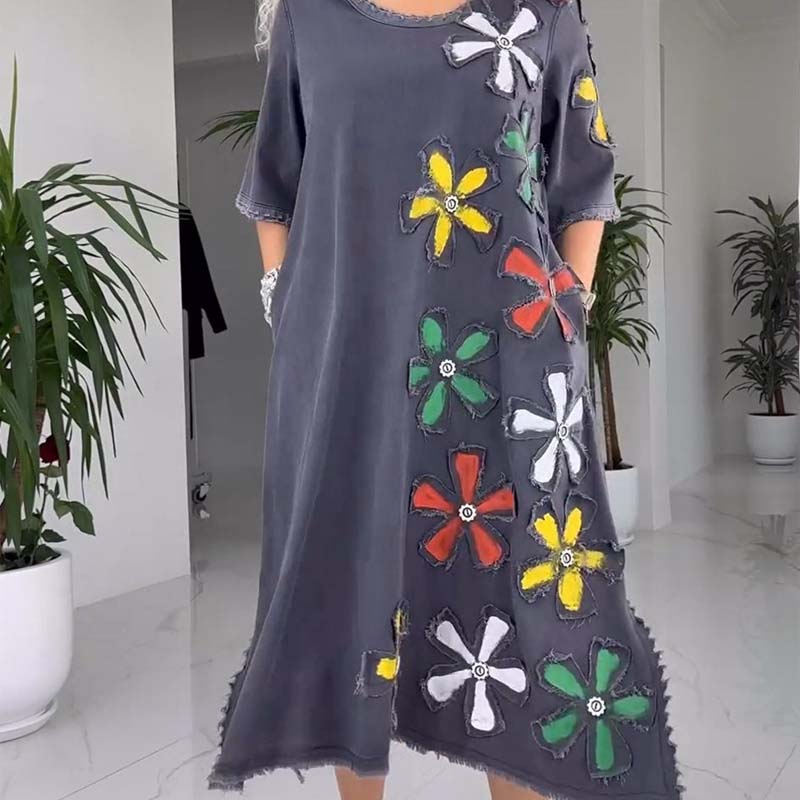 Eliana - Round Neck Casual Dress