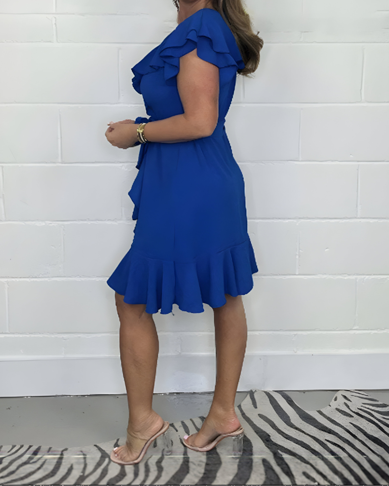 Danielle - Ruffle Tie Waist Dress