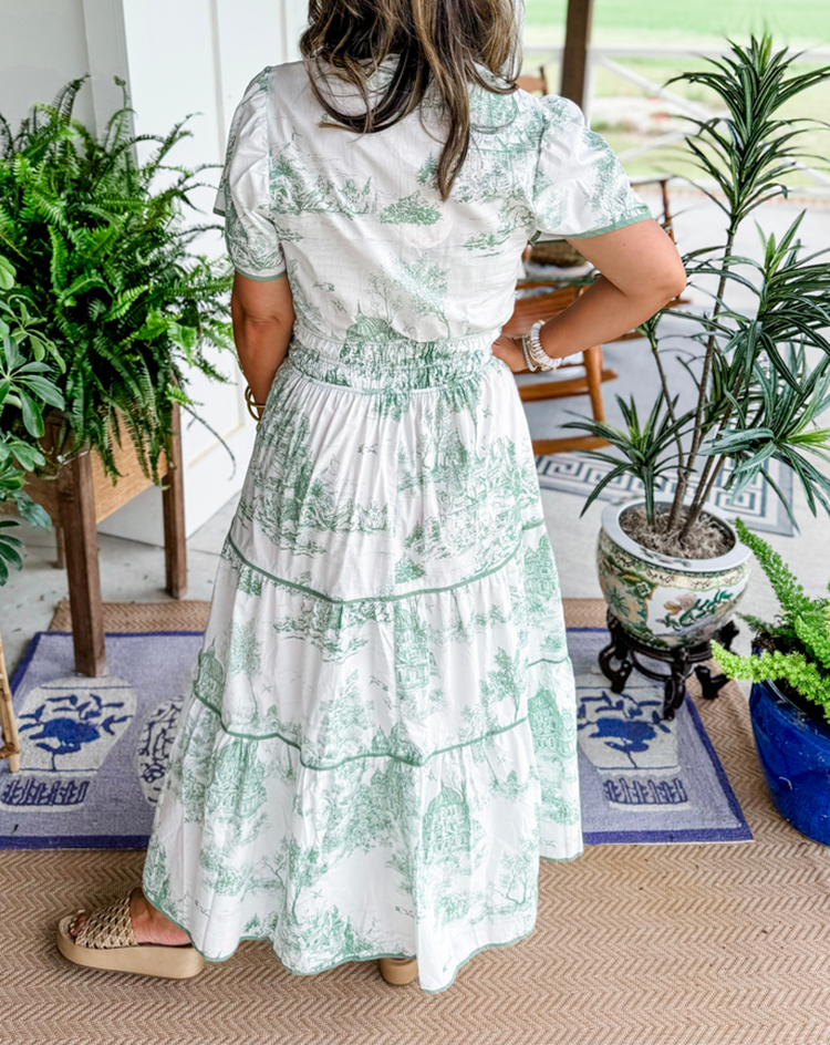 Amira - Toile Print Dress