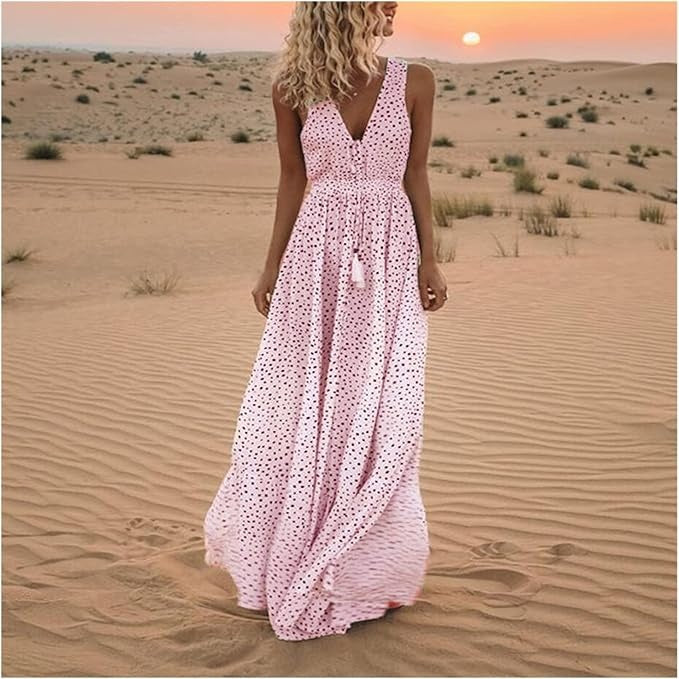 Erin - Polka Dot Maxi Dress