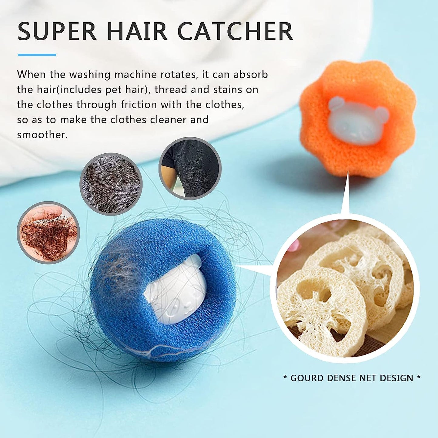 Hair Lint Catching Sponges