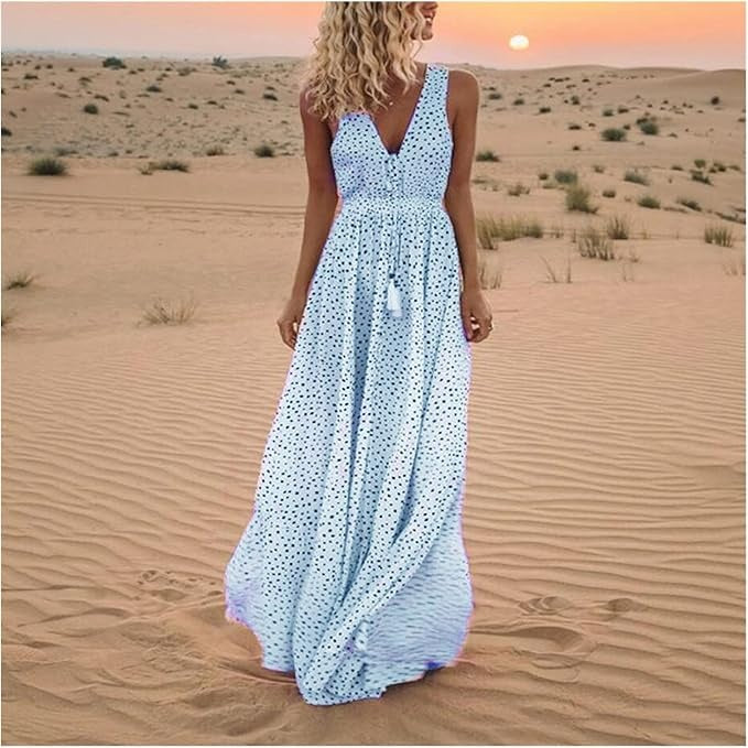 Erin - Polka Dot Maxi Dress