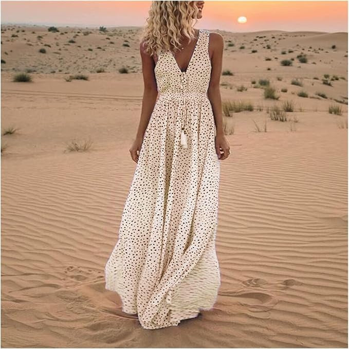 Erin - Polka Dot Maxi Dress