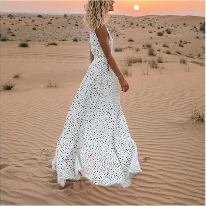 Erin - Polka Dot Maxi Dress