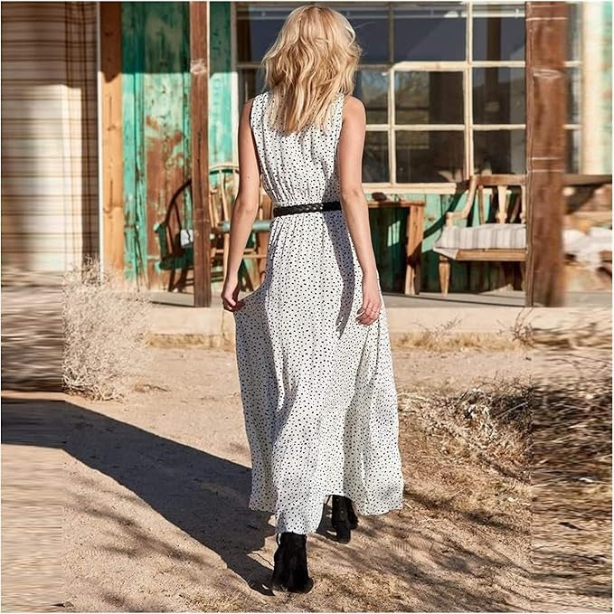 Erin - Polka Dot Maxi Dress