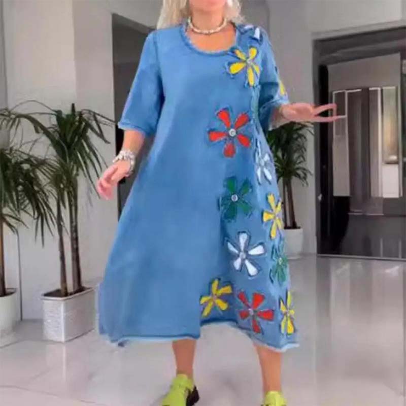 Eliana - Round Neck Casual Dress