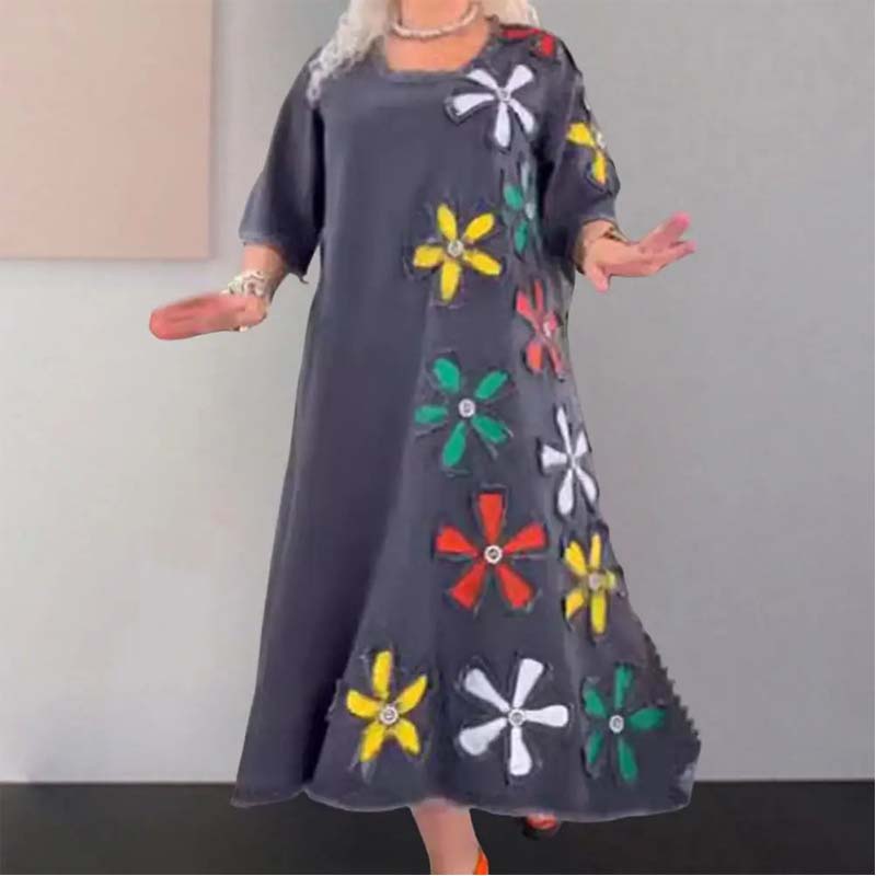 Eliana - Round Neck Casual Dress