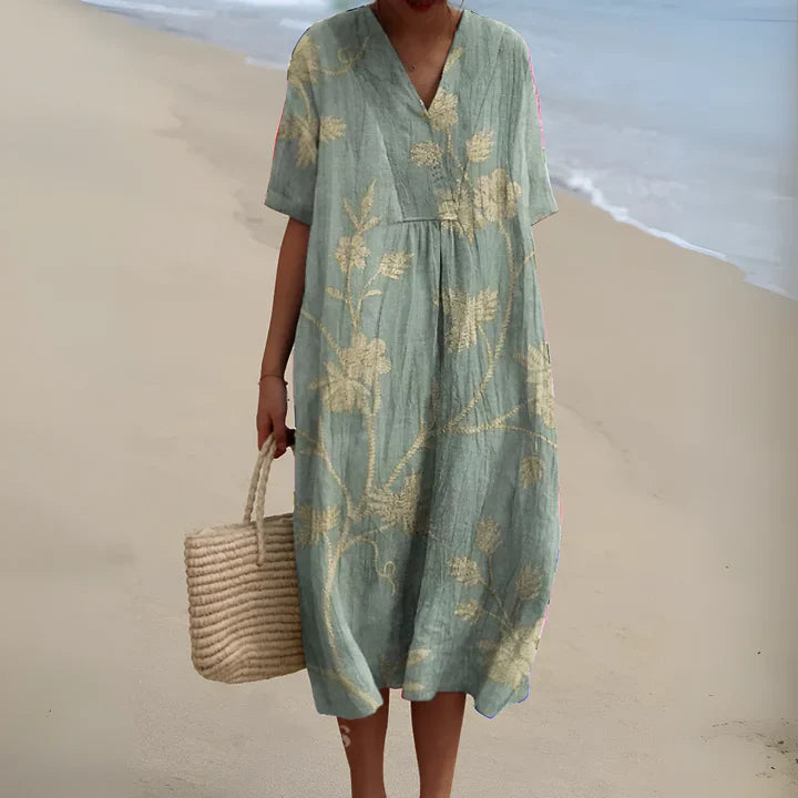 Billie - Summer Printed Midi Dress