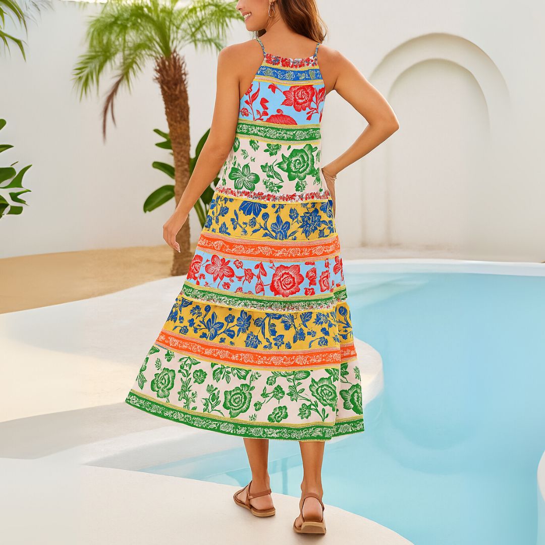 Amalia - Boho Halter Long Dress
