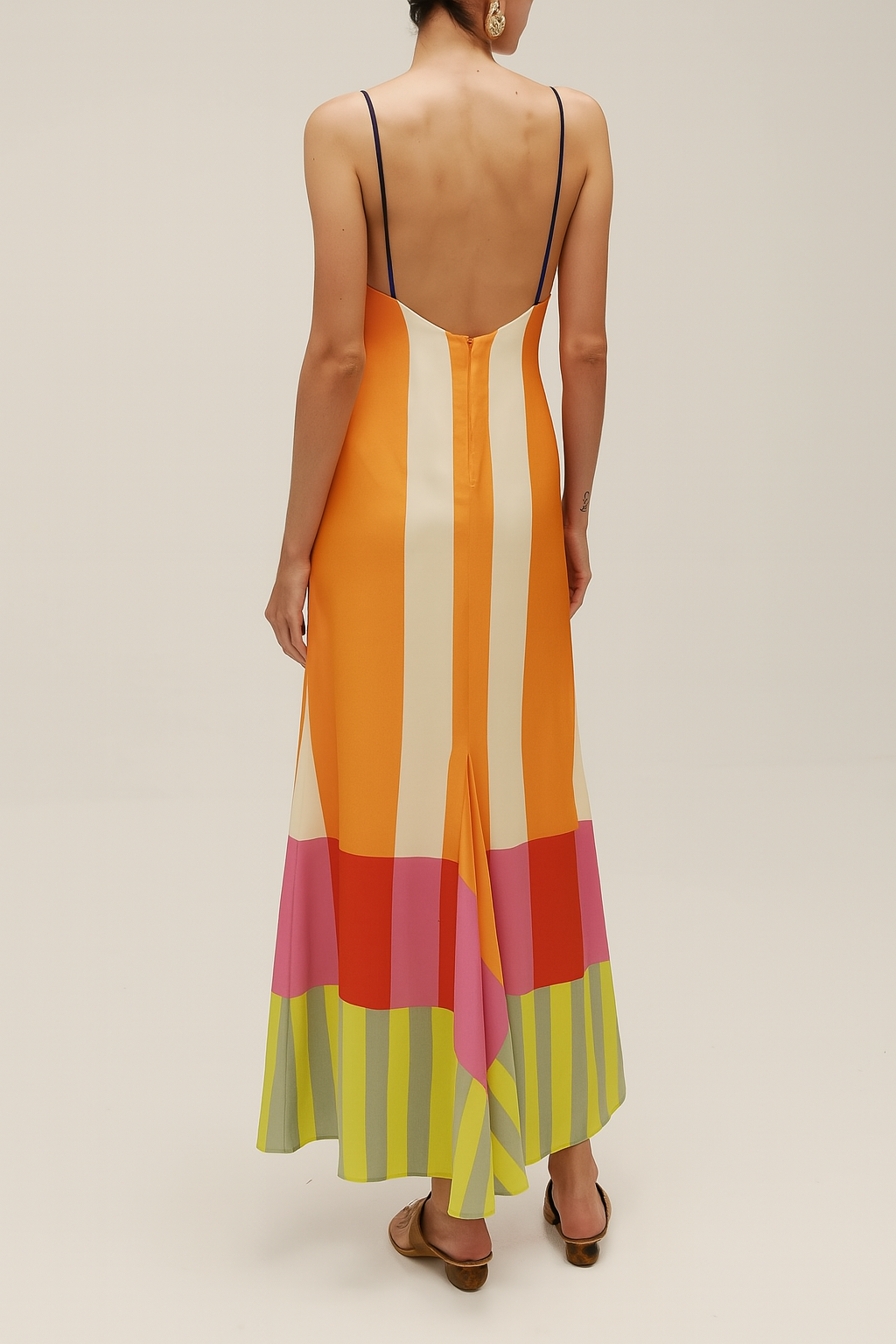 Lylah - Colorful Spaghetti Strap Dress