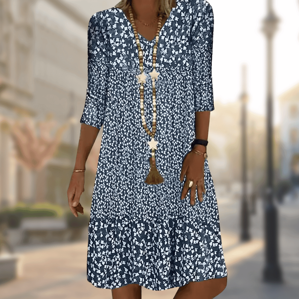 Sophia - Floral Print Midi Dress