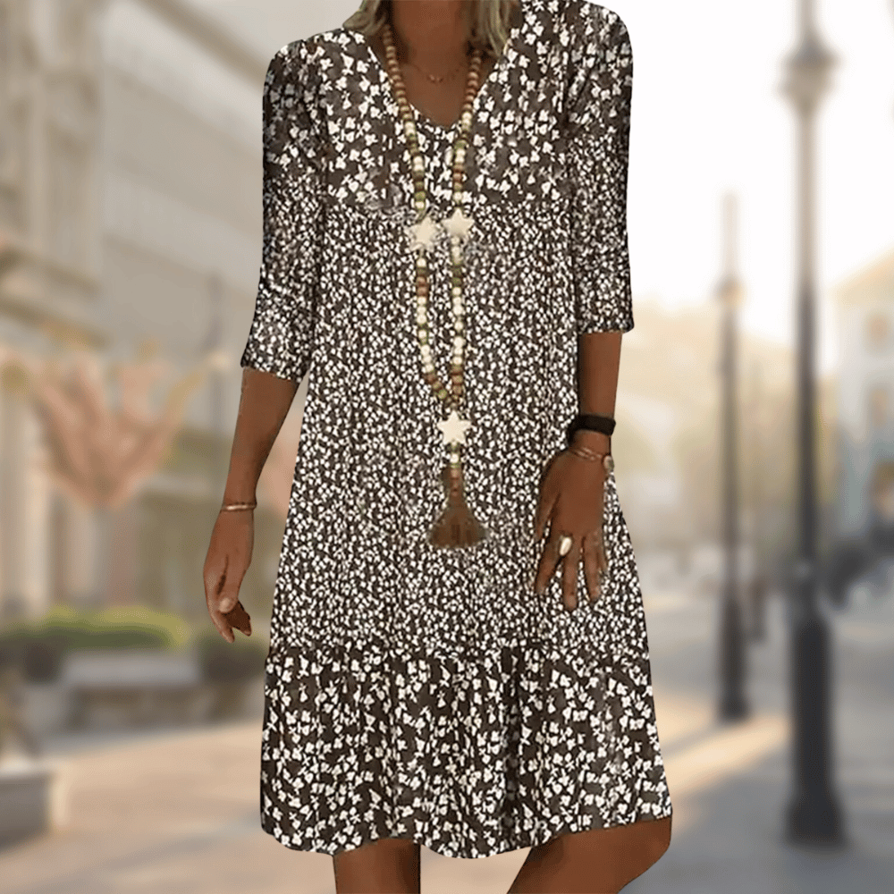 Sophia - Floral Print Midi Dress