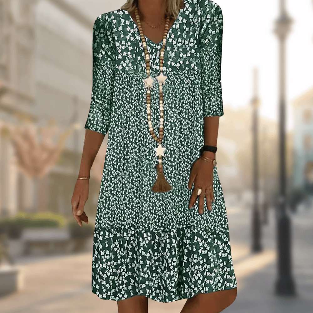 Sophia - Floral Print Midi Dress