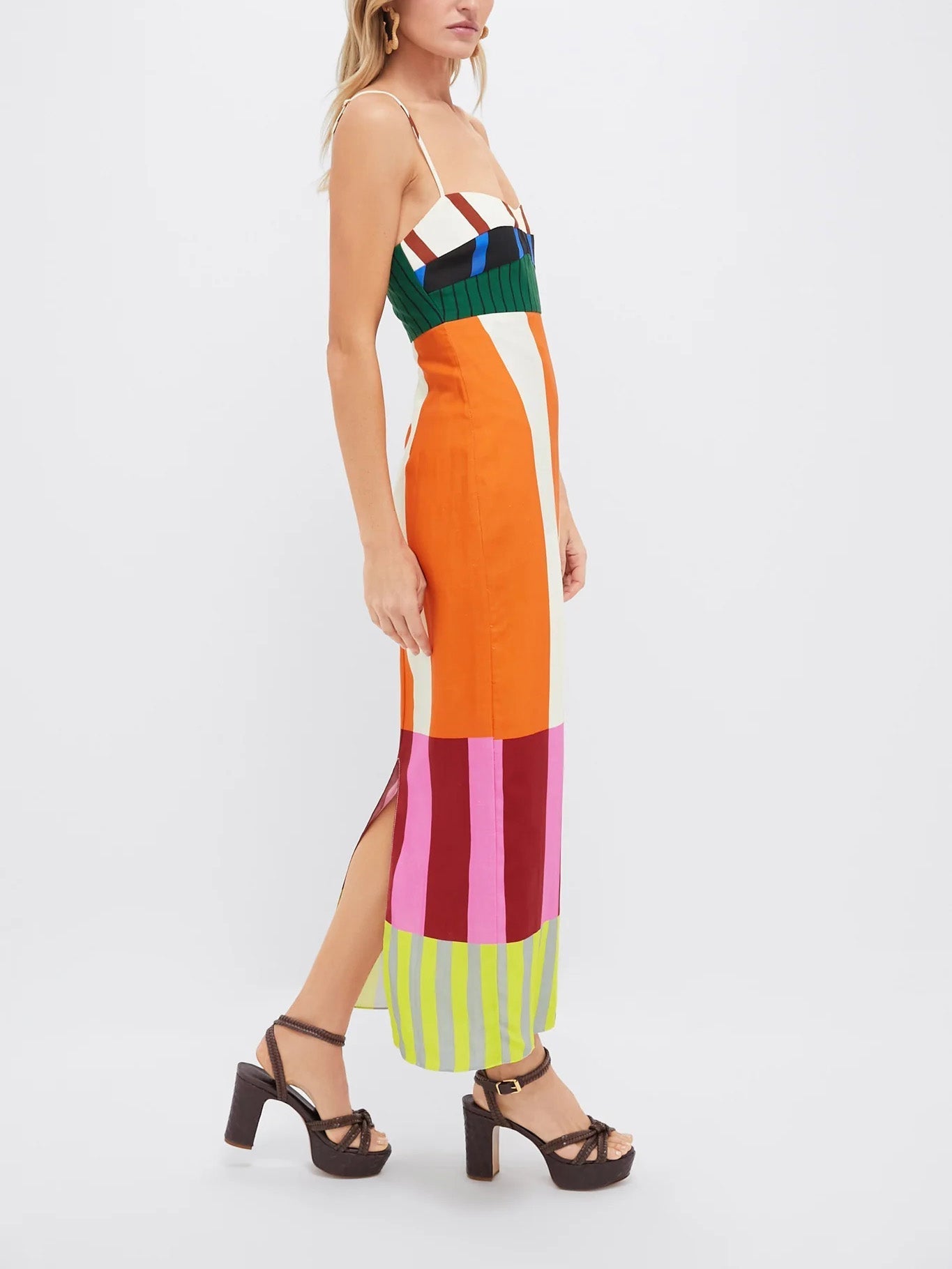 Lylah - Colorful Spaghetti Strap Dress