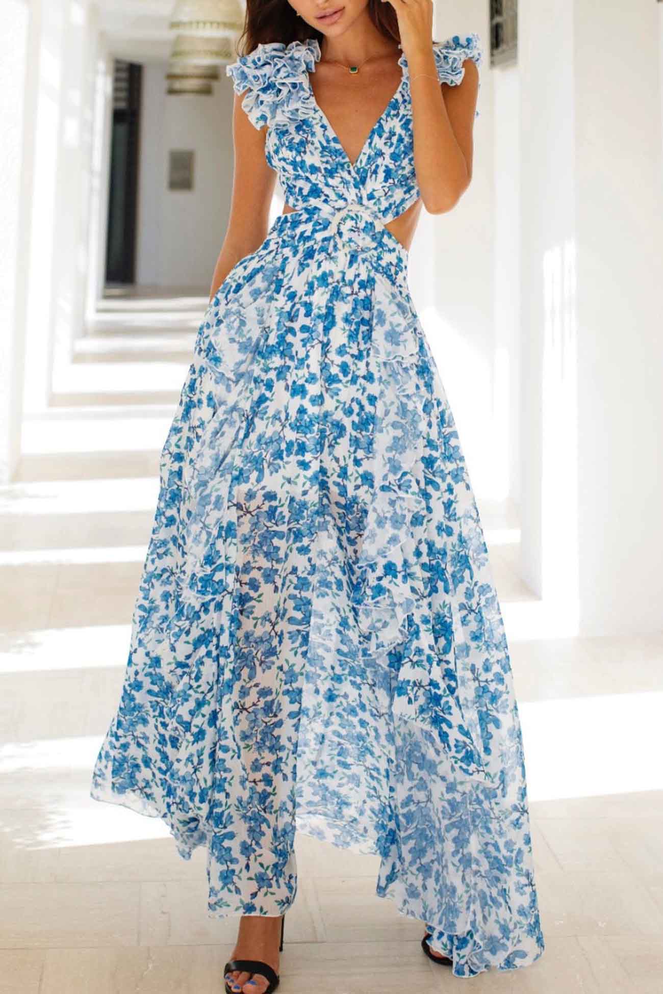 Myla - Floral Cut-Out Dress