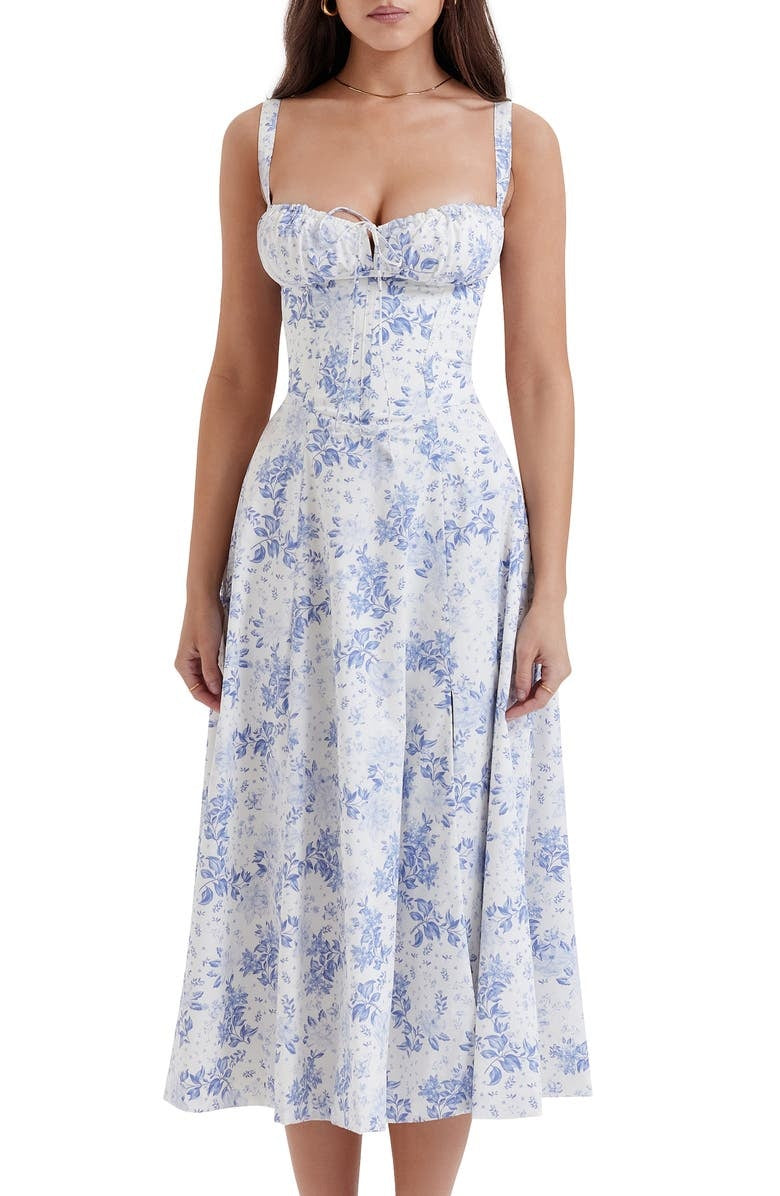 Rose - Tie Front Slit Dress