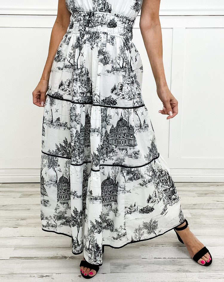 Amira - Toile Print Dress