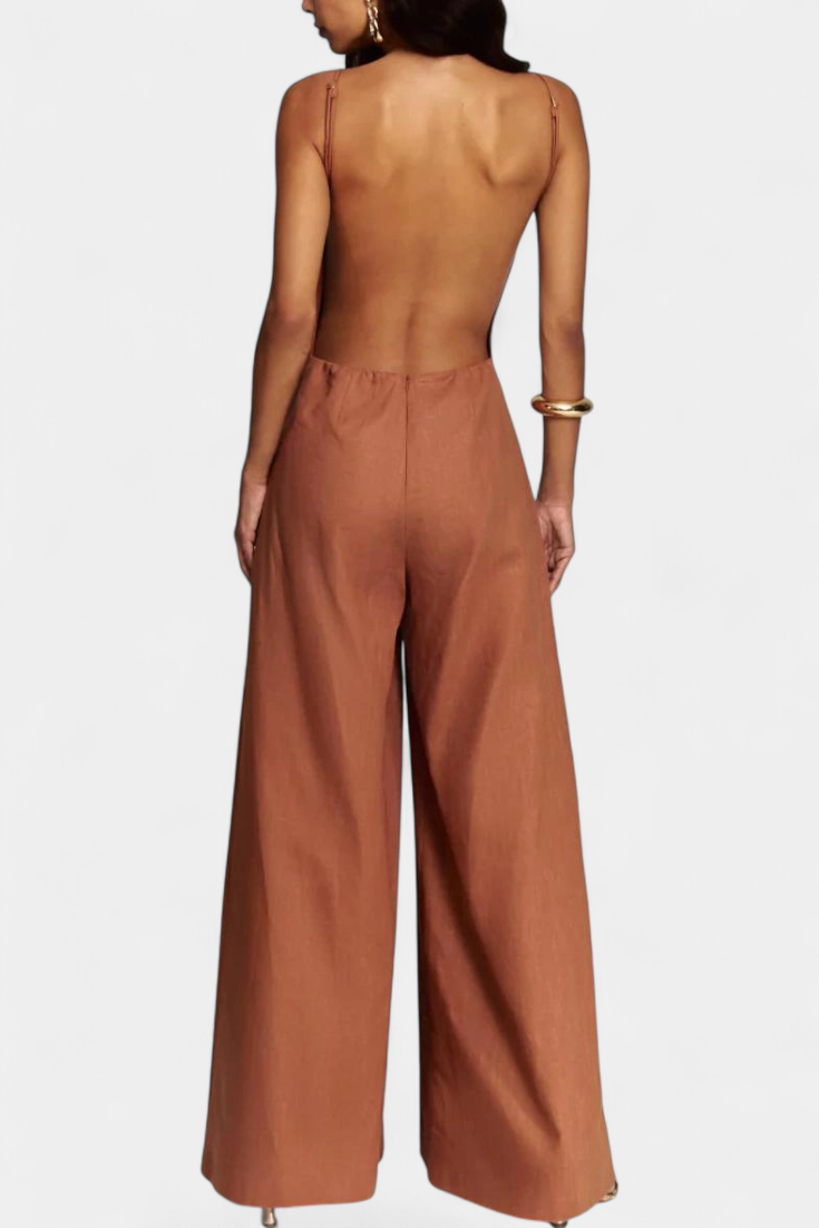 Molly - Wide Leg Halter Jumpsuit