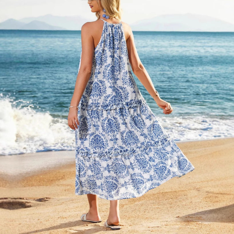 Amalia - Boho Halter Long Dress