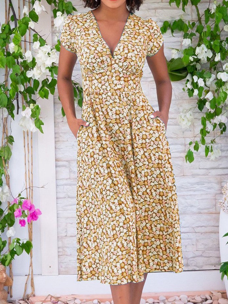 Anna - Floral Midi Dress