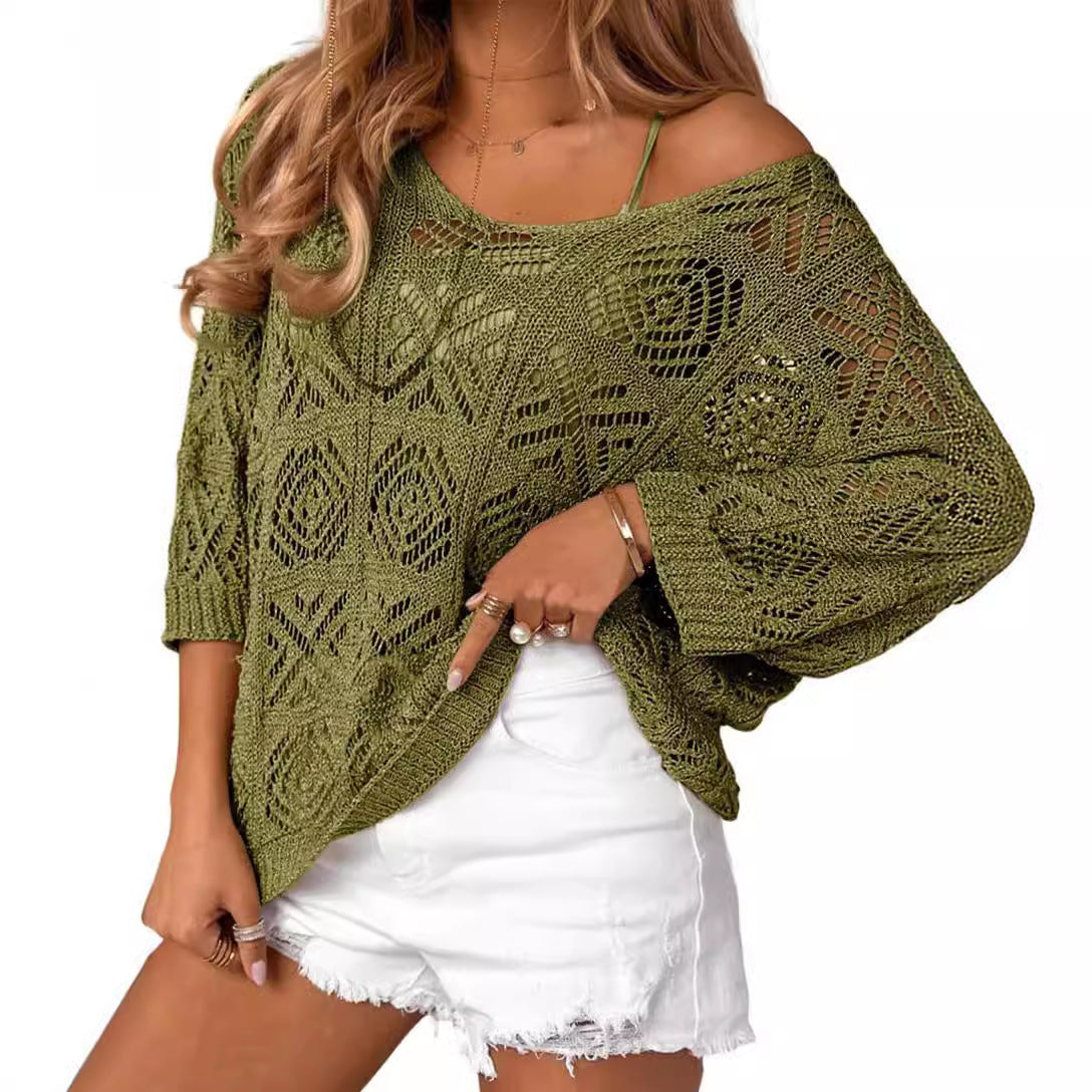 Andrea - Crochet Knit Jumper
