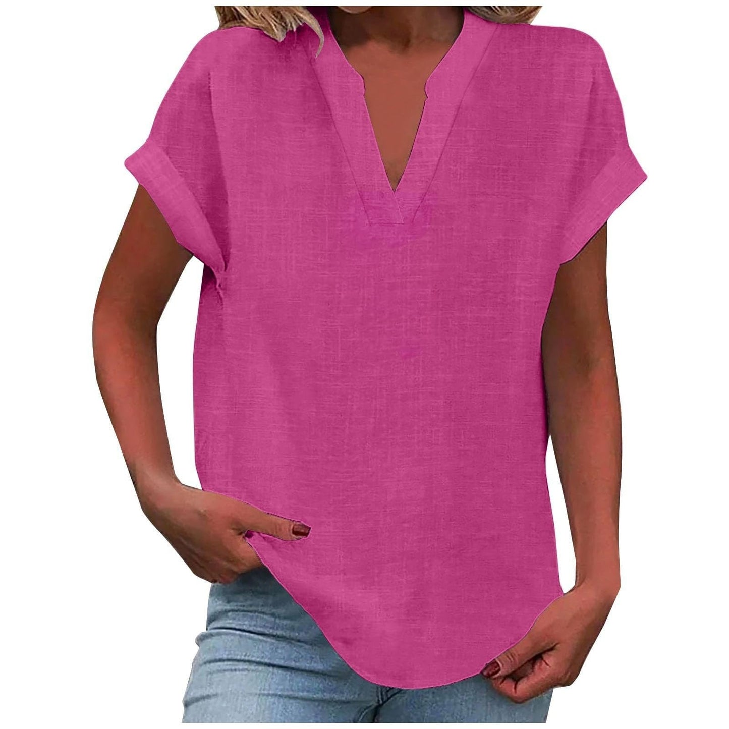 Renee - Relaxed V-Neck Blouse