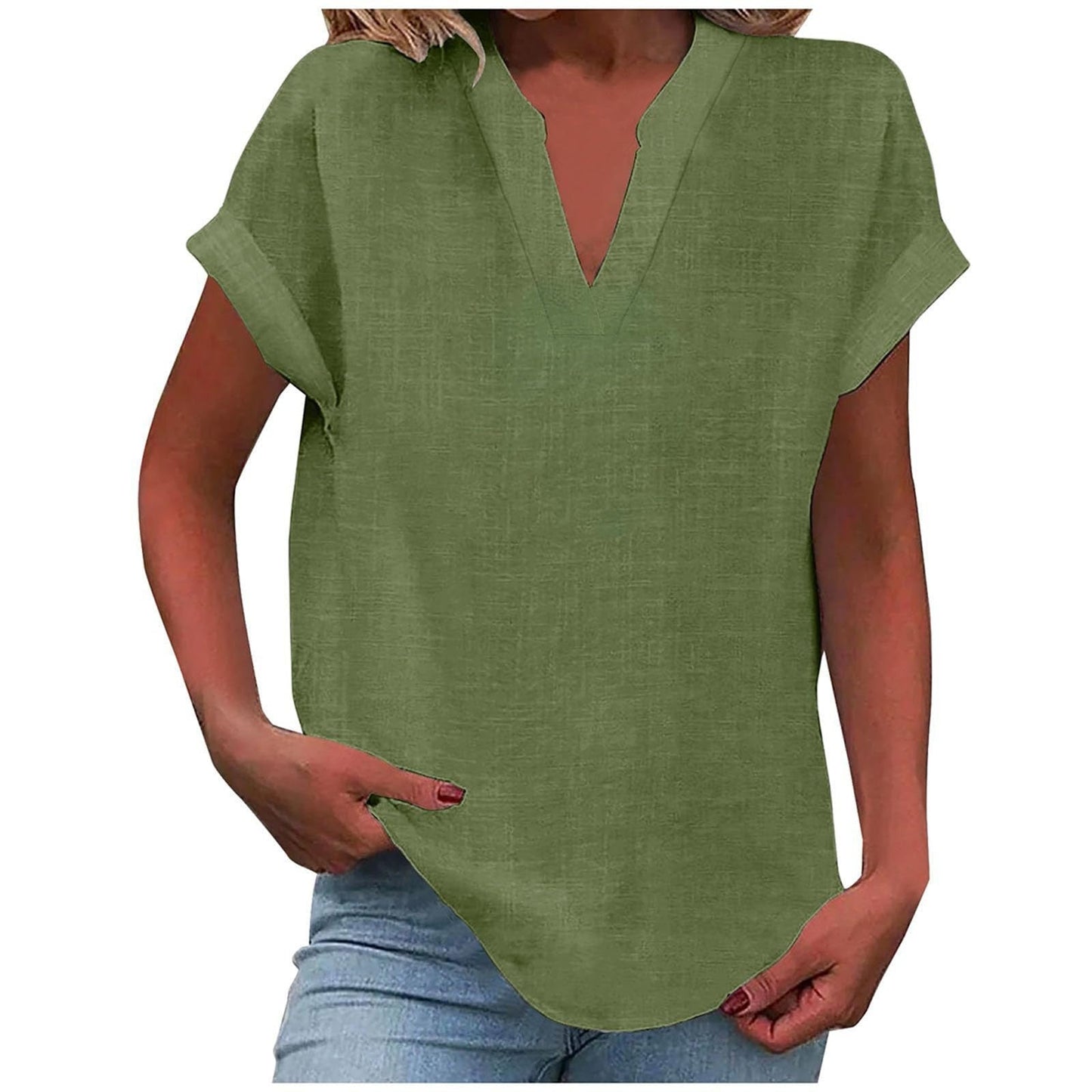 Renee - Relaxed V-Neck Blouse