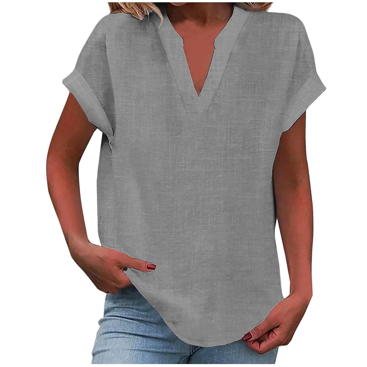 Renee - Relaxed V-Neck Blouse