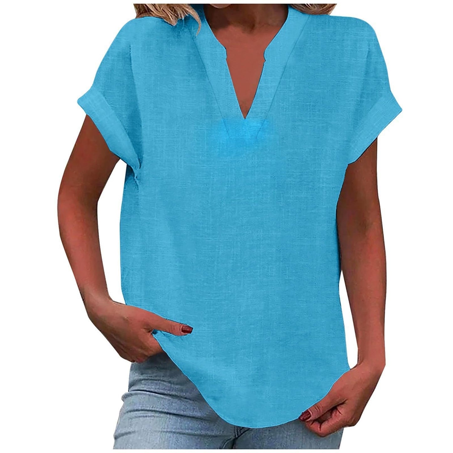 Renee - Relaxed V-Neck Blouse