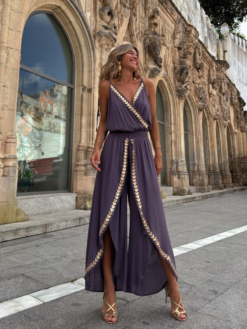Halo - Sleeveless Open-Leg Jumpsuit
