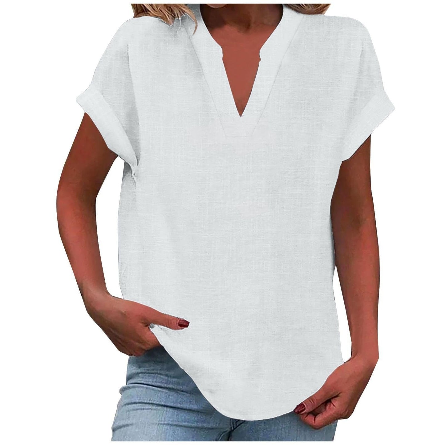 Renee - Relaxed V-Neck Blouse
