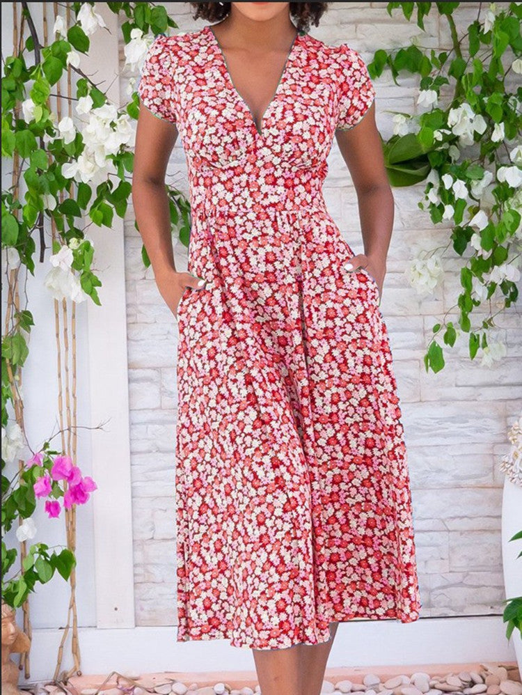 Anna - Floral Midi Dress