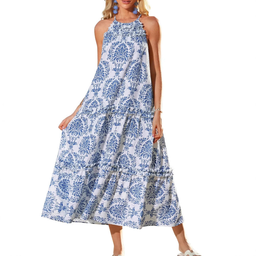 Amalia - Boho Halter Long Dress