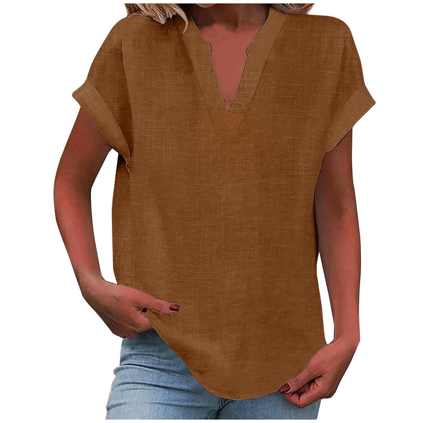 Renee - Relaxed V-Neck Blouse
