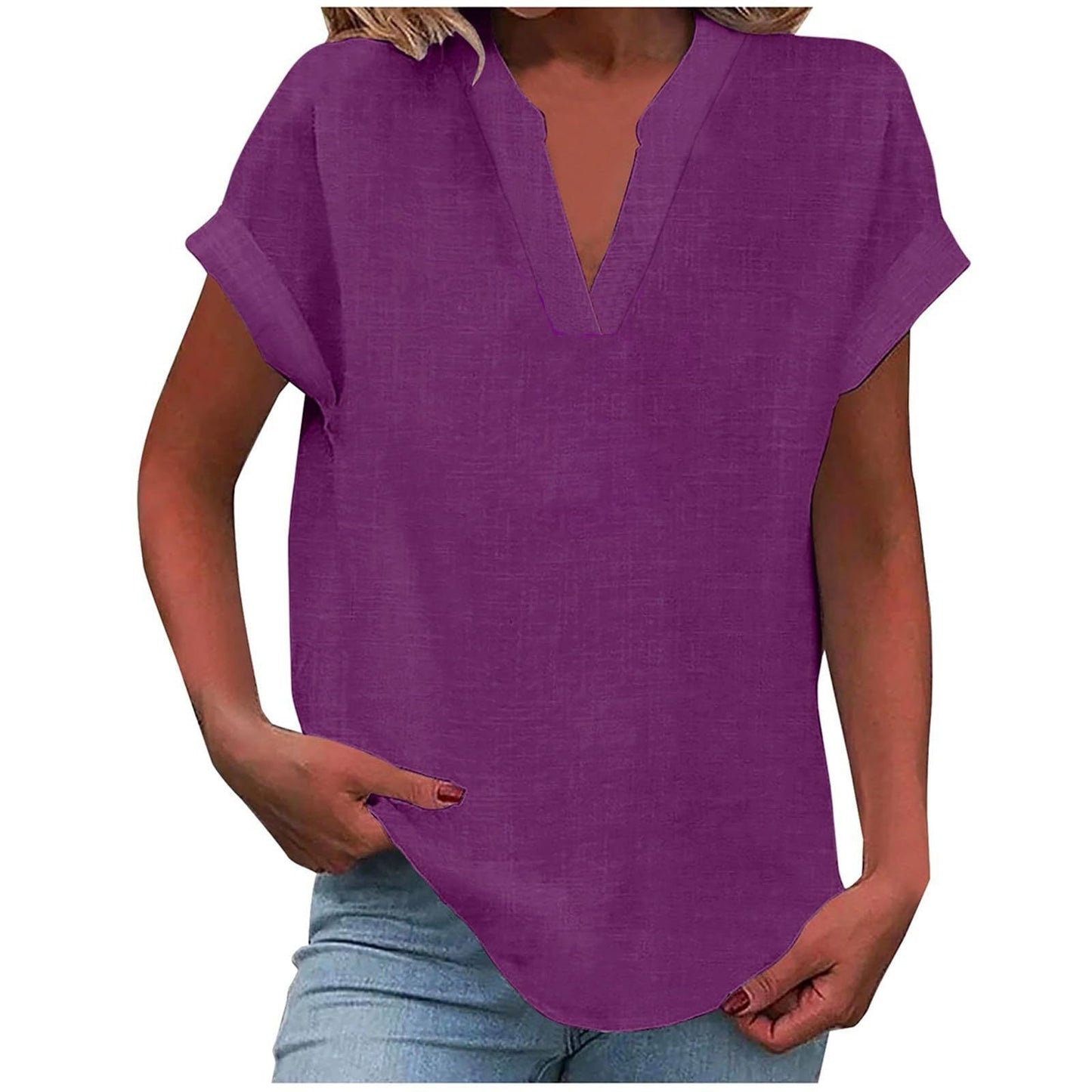 Renee - Relaxed V-Neck Blouse