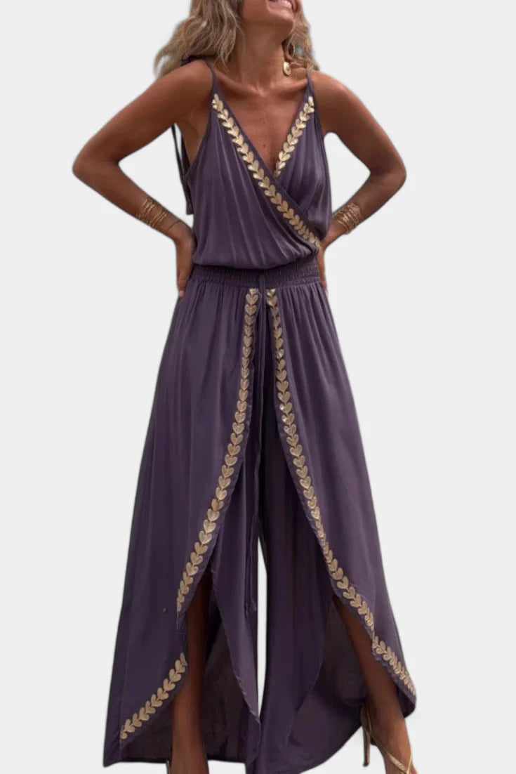 Halo - Sleeveless Open-Leg Jumpsuit