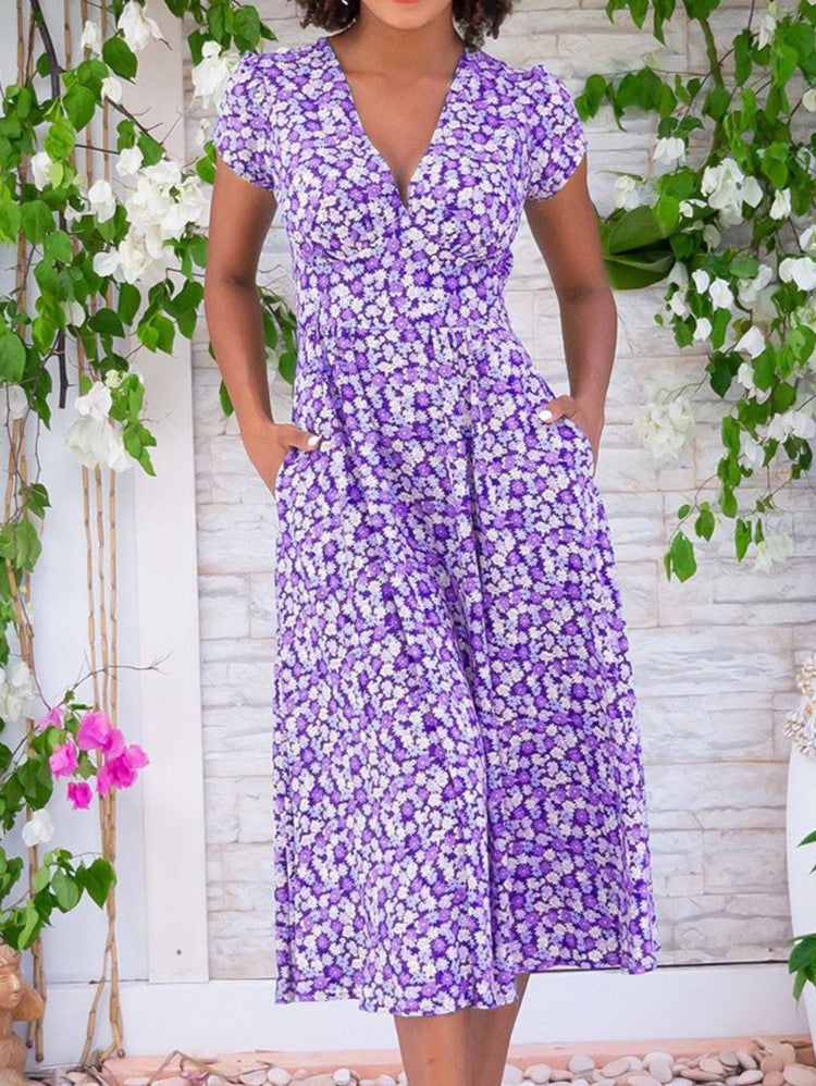 Anna - Floral Midi Dress
