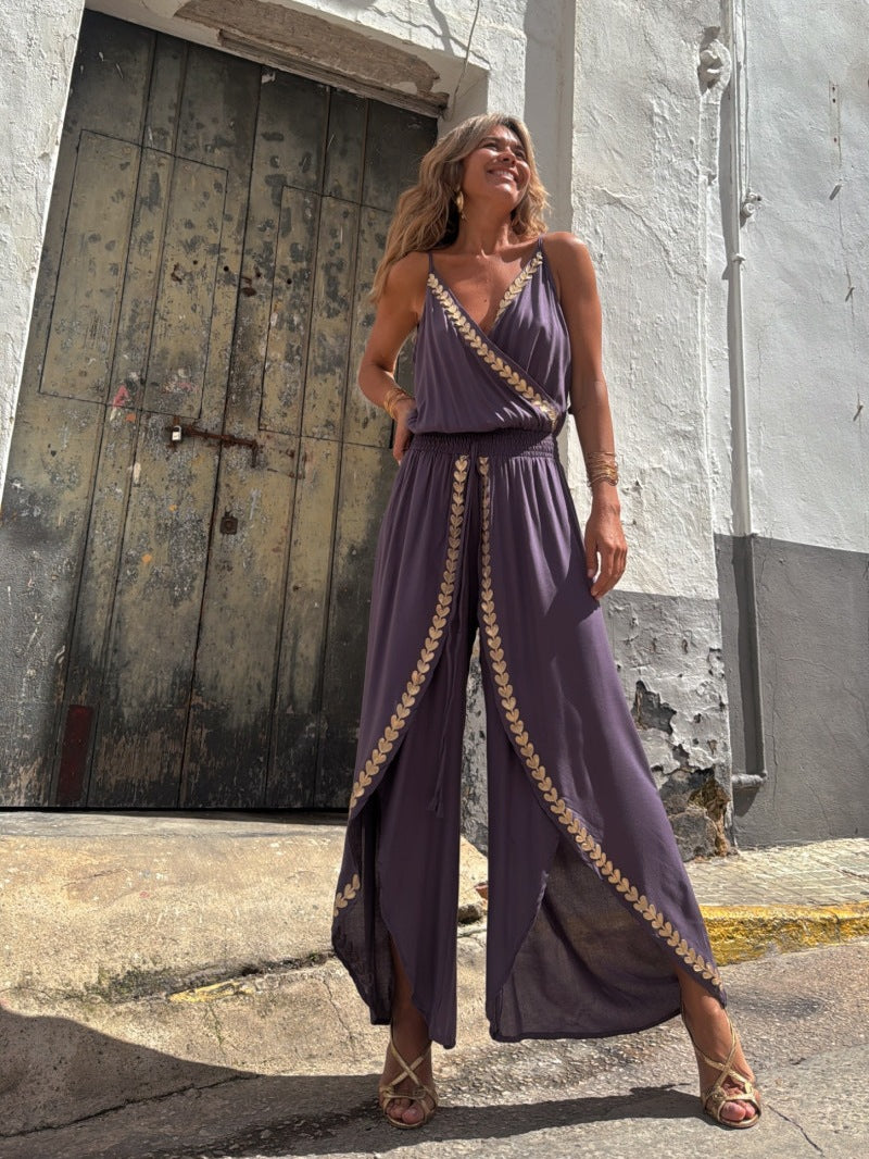 Halo - Sleeveless Open-Leg Jumpsuit