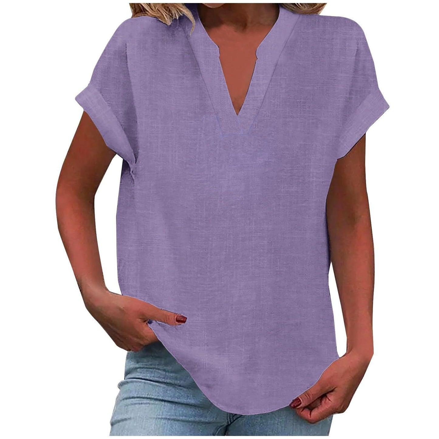 Renee - Relaxed V-Neck Blouse