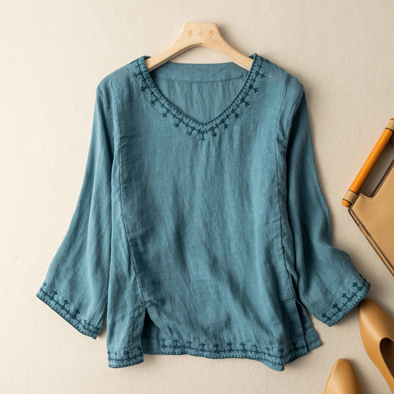 Margaret - Comfort V-Neck Blouse