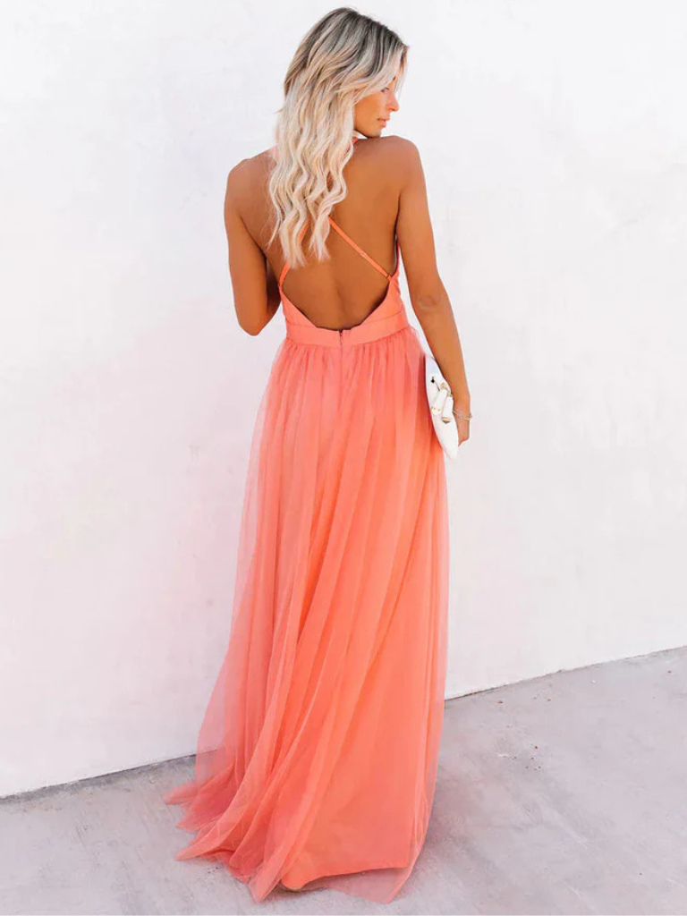 Jacqueline - Plunge Maxi Dress