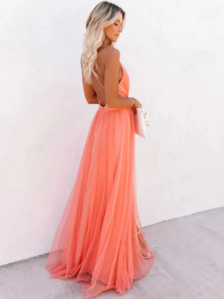 Jacqueline - Plunge Maxi Dress
