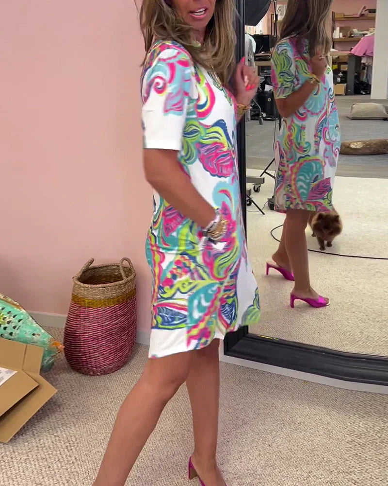 Juliana - Short Sleeve Tunic Dress